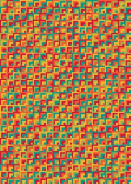 Soyut Geometrik Desen, üretken hesaplama sanatı çizimi