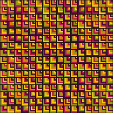 Soyut Geometrik Desen Üretken hesaplama sanatı, vektör illüstrasyonu