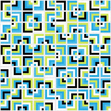 Soyut Geometrik Desen Üretken hesaplama sanatı, vektör illüstrasyonu