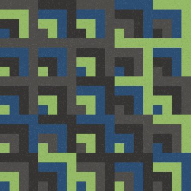 Soyut Geometrik Desen, üretken hesaplama sanatı, vektör illüstrasyonu 