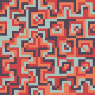 Soyut Geometrik Desen, üretken hesaplama sanatı çizimi