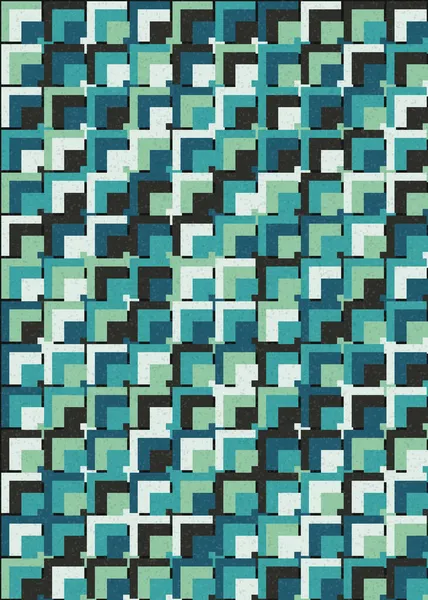 Soyut Geometrik Desen, üretken hesaplama sanatı çizimi