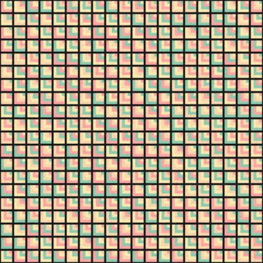 Soyut Geometrik Desen, üretken hesaplama sanatı, vektör illüstrasyonu 