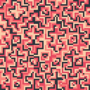 Soyut Geometrik Desen, üretken hesaplama sanatı çizimi