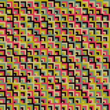 Soyut Geometrik Desen Üretken hesaplama sanatı, vektör illüstrasyonu