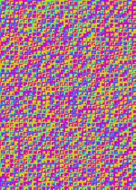 Soyut Geometrik Desen, üretken hesaplama sanatı çizimi