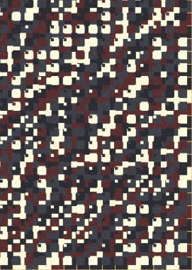 Soyut Geometrik Desen, üretken hesaplama sanatı çizimi