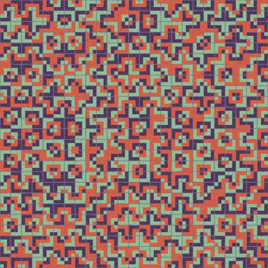 Soyut Geometrik Desen, üretken hesaplama sanatı çizimi