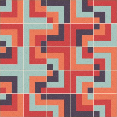 Soyut Geometrik Desen, üretken hesaplama sanatı, vektör illüstrasyonu 