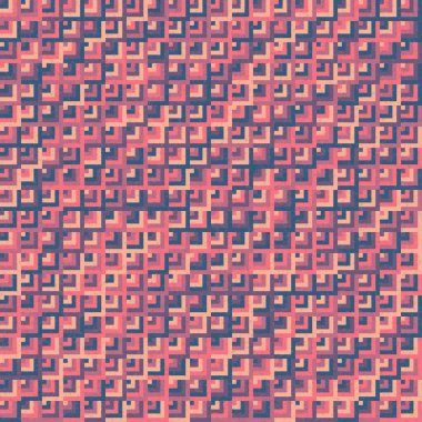 Soyut Geometrik Desen, üretken hesaplama sanatı, vektör illüstrasyonu 