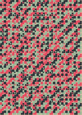 Soyut Geometrik Desen, üretken hesaplama sanatı çizimi