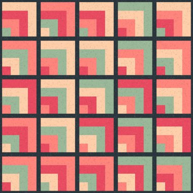 Soyut Geometrik Desen, üretken hesaplama sanatı, vektör illüstrasyonu 