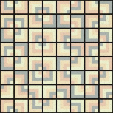 Soyut Geometrik Desen, üretken hesaplama sanatı çizimi