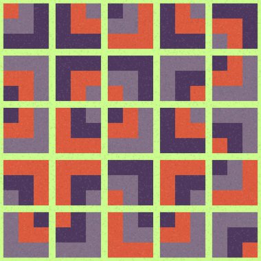 Soyut Geometrik Desen Üretken hesaplama sanatı, vektör illüstrasyonu