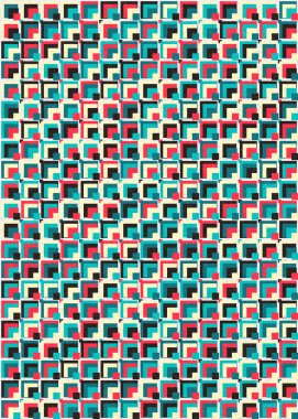 Soyut Geometrik Desen, üretken hesaplama sanatı çizimi