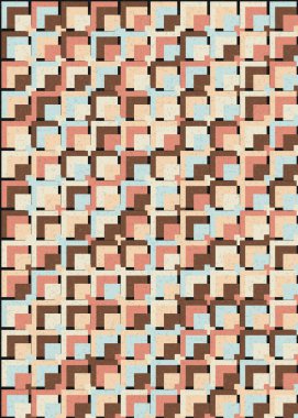 Soyut Geometrik Desen, üretken hesaplama sanatı çizimi