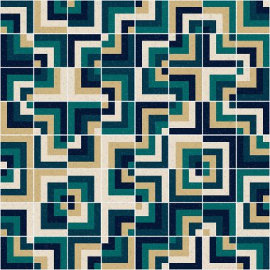 Soyut Geometrik Desen Üretken hesaplama sanatı, vektör illüstrasyonu