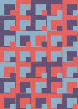 Soyut Geometrik Desen, üretken hesaplama sanatı çizimi