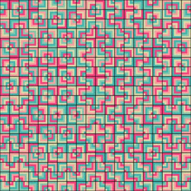 Soyut Geometrik Desen, üretken hesaplama sanatı çizimi