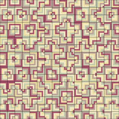 Soyut Geometrik Desen, üretken hesaplama sanatı çizimi