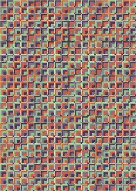 Soyut Geometrik Desen, üretken hesaplama sanatı çizimi