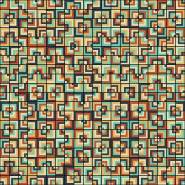 Soyut Geometrik Desen, üretken hesaplama sanatı çizimi
