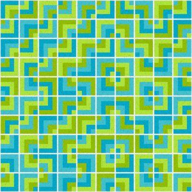 Soyut Geometrik Desen, üretken hesaplama sanatı, vektör illüstrasyonu 