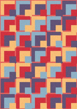 Soyut Geometrik Desen, üretken hesaplama sanatı çizimi