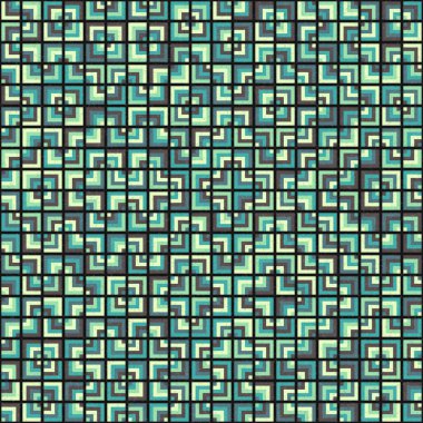 Soyut Geometrik Desen, üretken hesaplama sanatı, vektör illüstrasyonu 