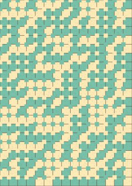 Soyut Geometrik Desen, üretken hesaplama sanatı çizimi