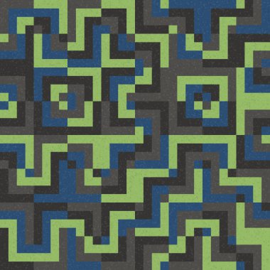 Soyut Geometrik Desen, üretken hesaplama sanatı çizimi