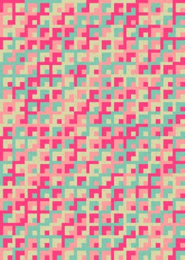 Soyut Geometrik Desen, üretken hesaplama sanatı çizimi