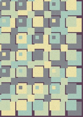 Soyut Geometrik Desen, üretken hesaplama sanatı çizimi