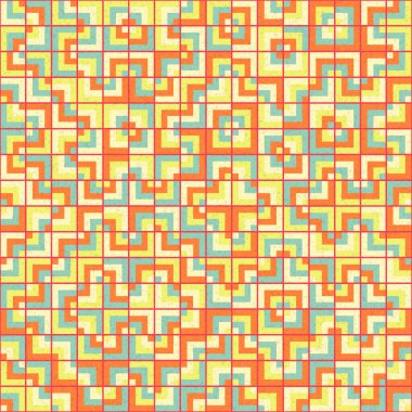 Soyut Geometrik Desen, üretken hesaplama sanatı çizimi