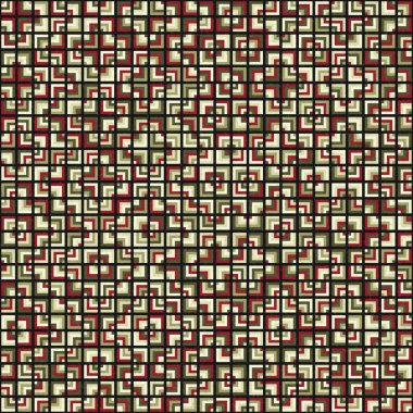 Soyut Geometrik Desen, üretken hesaplama sanatı, vektör illüstrasyonu 