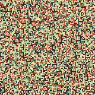 Soyut Geometrik Desen, üretken hesaplama sanatı çizimi