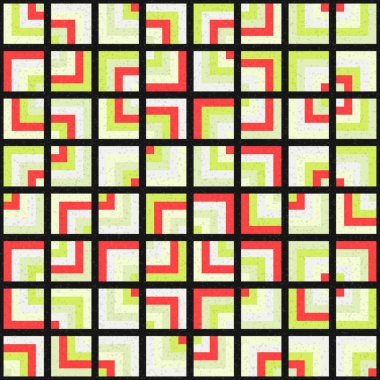Soyut Geometrik Desen, üretken hesaplama sanatı çizimi