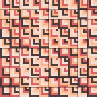 Soyut Geometrik Desen, üretken hesaplama sanatı, vektör illüstrasyonu 