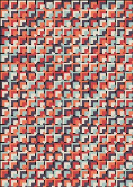 Soyut Geometrik Desen, üretken hesaplama sanatı çizimi