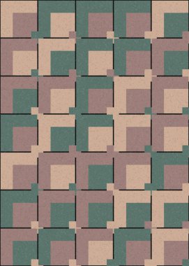 Soyut Geometrik Desen, üretken hesaplama sanatı çizimi