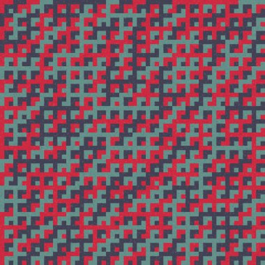 Soyut Geometrik Desen, üretken hesaplama sanatı, vektör illüstrasyonu 