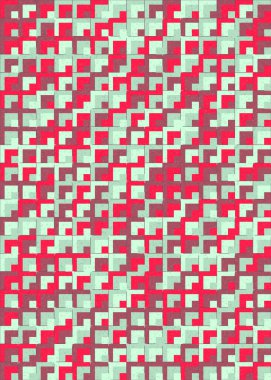 Soyut Geometrik Desen, üretken hesaplama sanatı çizimi