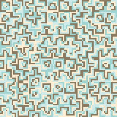 Soyut Geometrik Desen, üretken hesaplama sanatı, vektör illüstrasyonu 