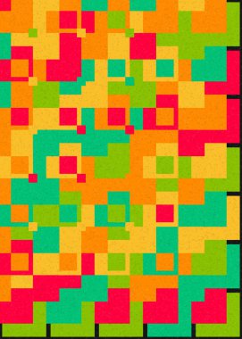 Soyut Geometrik Desen, üretken hesaplama sanatı çizimi