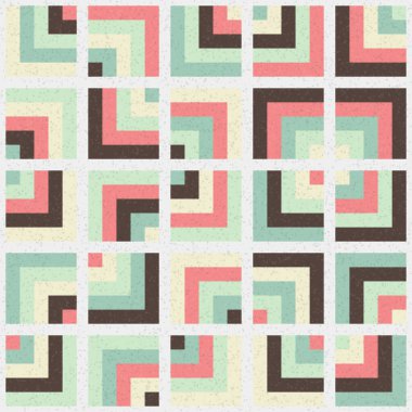 Soyut Geometrik Desen Üretken hesaplama sanatı, vektör illüstrasyonu