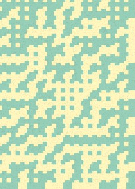 Soyut Geometrik Desen, üretken hesaplama sanatı çizimi