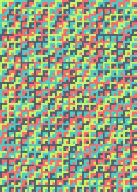 Soyut Geometrik Desen, üretken hesaplama sanatı çizimi