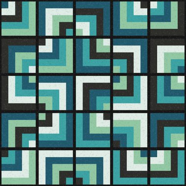 Soyut Geometrik Desen, üretken hesaplama sanatı çizimi