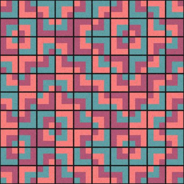 Soyut Geometrik Desen, üretken hesaplama sanatı, vektör illüstrasyonu 