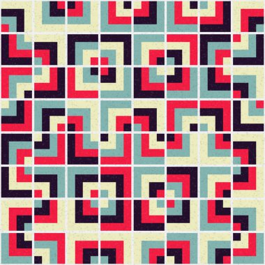 Soyut Geometrik Desen, üretken hesaplama sanatı, vektör illüstrasyonu 